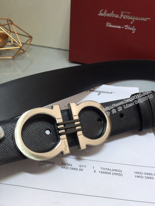 菲拉格慕男士皮帶 Ferragamo雙面牛皮腰帶  jjp2166
